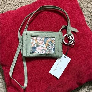 Vera Bradley Sage Green Floral Wristlet